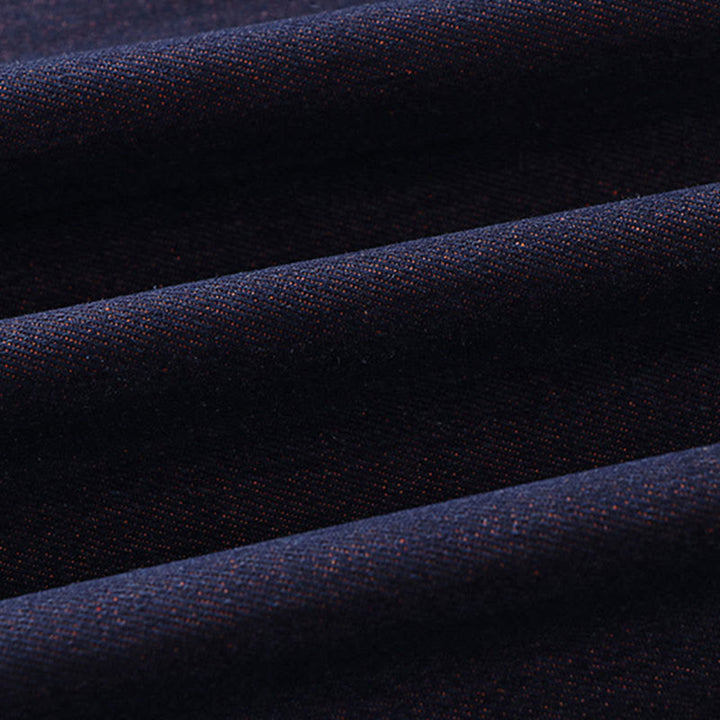 Buddha Stones Herren-Kimono aus Denim und Baumwolle mit Schnürung, offener Vorderseite und Dreiviertelärmeln - image 10