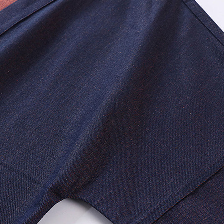 Buddha Stones Herren-Kimono aus Denim und Baumwolle mit Schnürung, offener Vorderseite und Dreiviertelärmeln - image 8