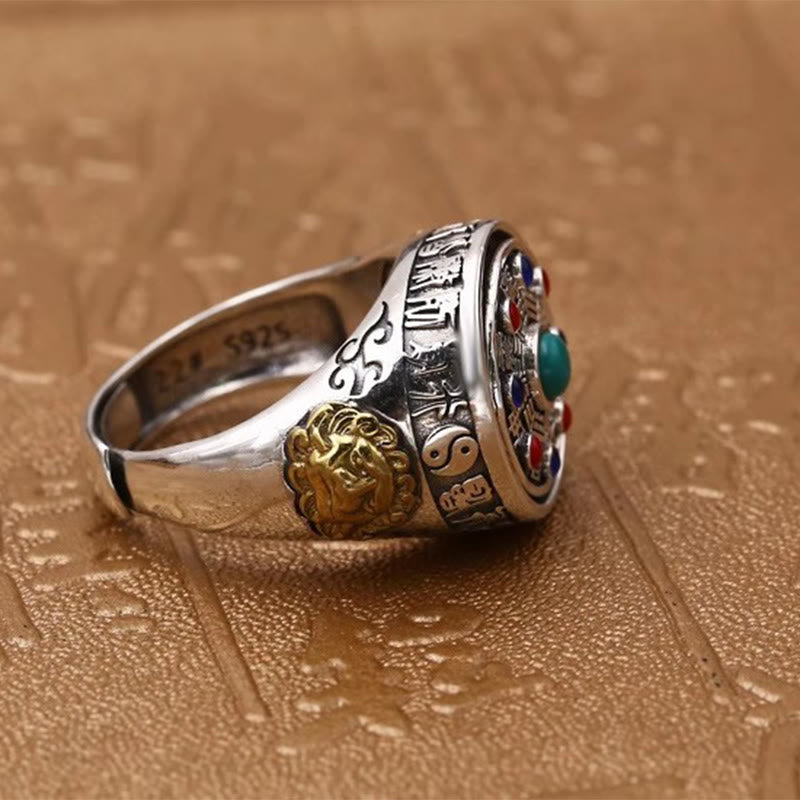 Buddha Stones, Kupfer-Bagua-Kupfermünzen, Reichtum, drehbarer, verstellbarer Ring - image 9
