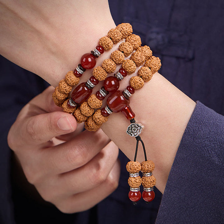 Buddha Stones ​​Tibetische 108 Perlen Bodhi-Samen Dreiaugige Dzi-Perle Glücksmala - image 8