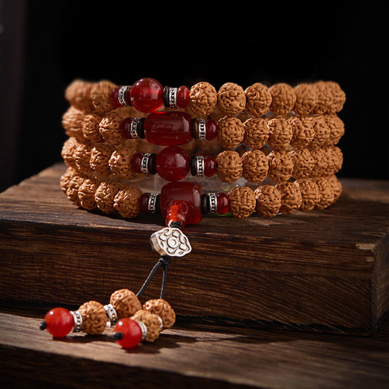 Buddha Stones ​​Tibetische 108 Perlen Bodhi-Samen Dreiaugige Dzi-Perle Glücksmala - image 9