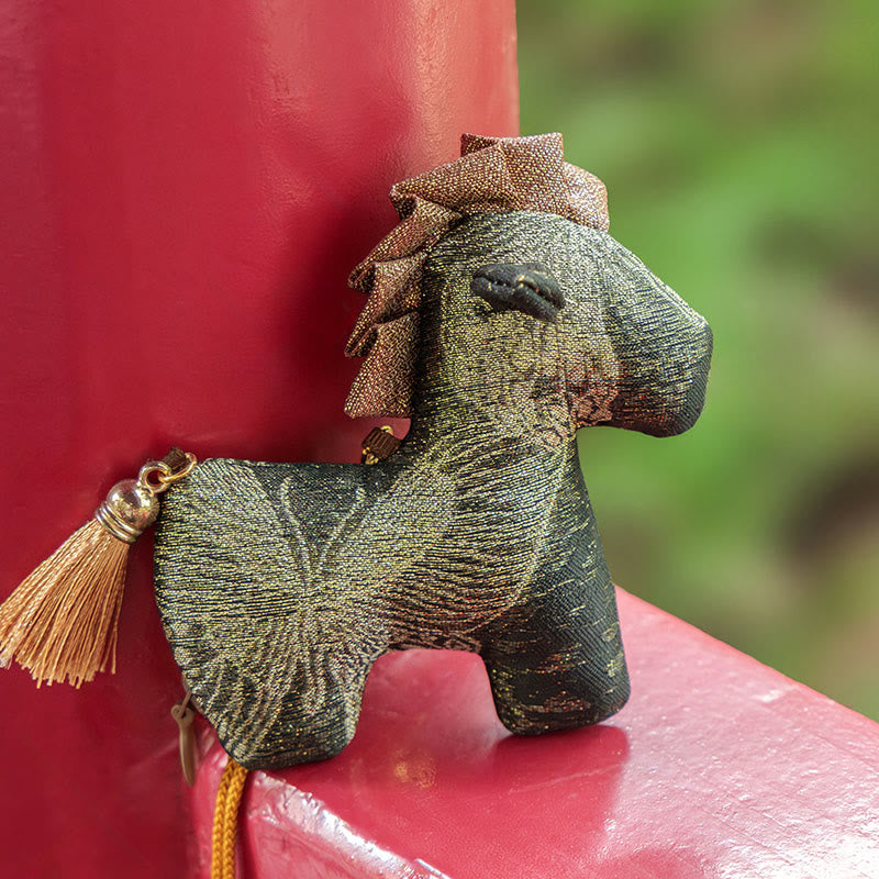 Buddha Stones, Jahr des Pferdes, rote Schnurquasten-Stickerei, Hängedekoration - image 10