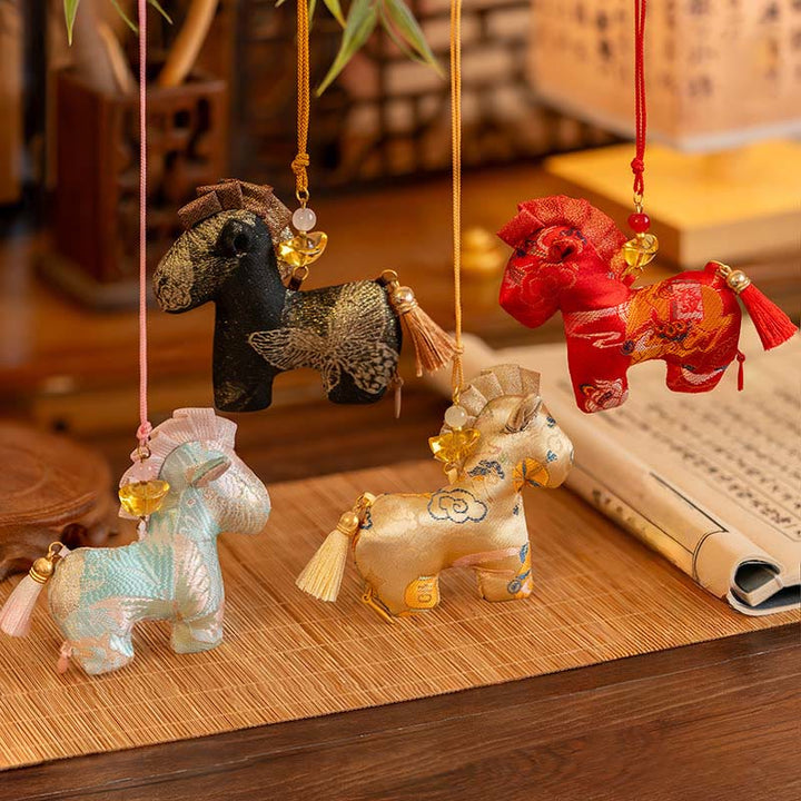 Buddha Stones, Jahr des Pferdes, rote Schnurquasten-Stickerei, Hängedekoration - image 18