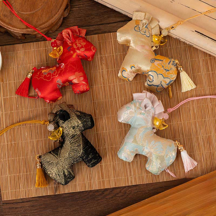 Buddha Stones, Jahr des Pferdes, rote Schnurquasten-Stickerei, Hängedekoration - image 20