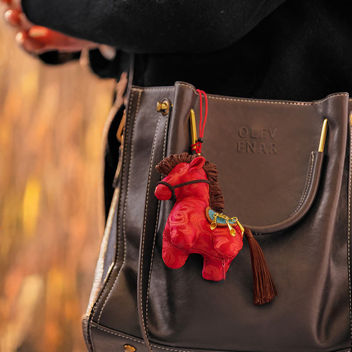 Buddha Stones, Jahr des Pferdes, rote Schnurstickerei, Freiheits-Hängedekoration - image 2