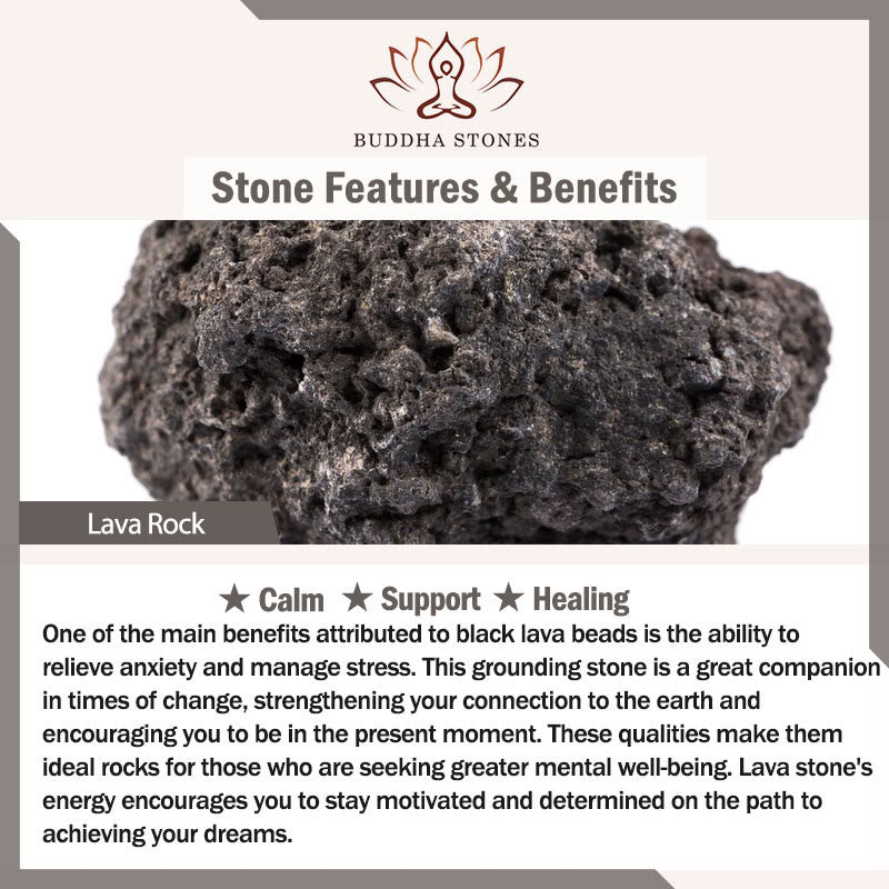 Buddha Stones ​​Retro-Lotus-Symbol-Anhänger Lavasteinperle Heilung Neubeginn Mala - image 6