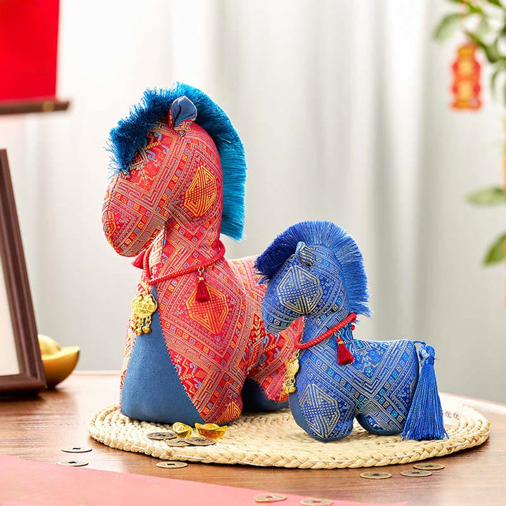 Buddha Stones, Jahr des Pferdes, rote Schnurstickerei, Barrenquasten-Dekoration - image 16