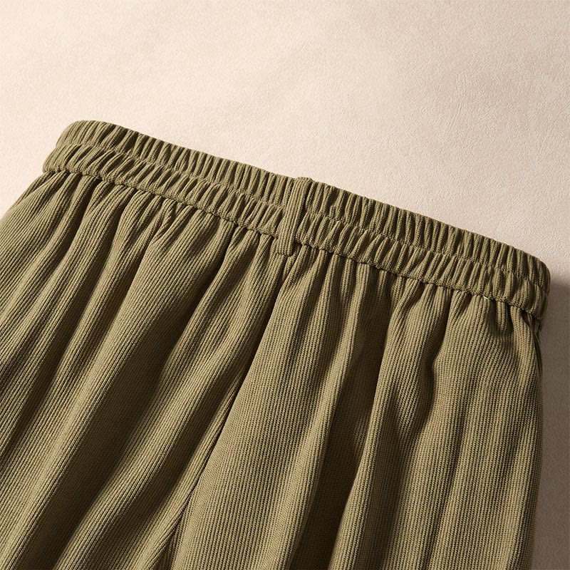 Buddha Stones Commute Herbst Cord Damen Haremshose mit hohem Bund und Taschen - image 3