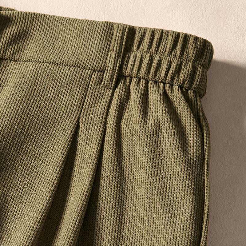 Buddha Stones Commute Herbst Cord Damen Haremshose mit hohem Bund und Taschen - image 7