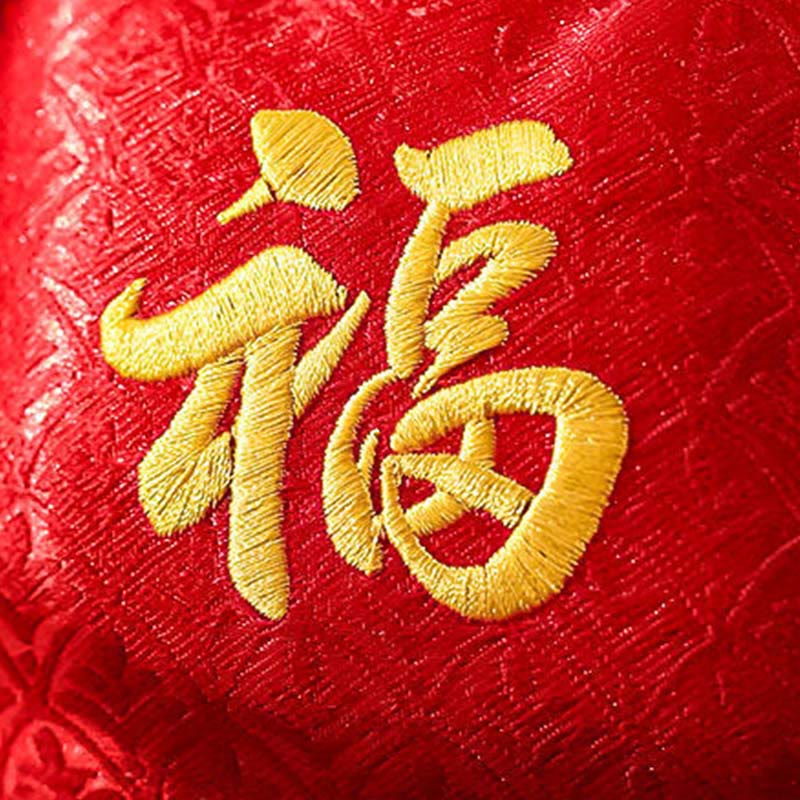 Buddha Stones -Stickerei, Jahr des Pferdes, Fu-Zeichen, Kupfermünzenform, rote Schnur, Hängedekoration - image 3