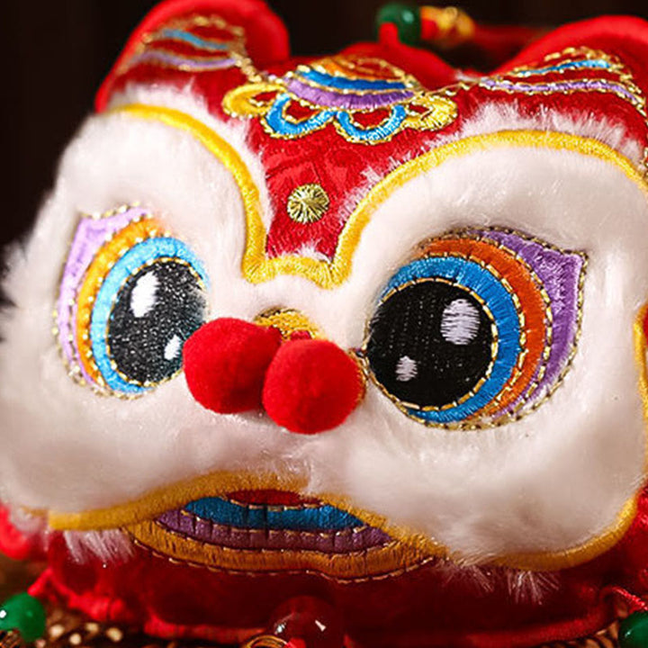 Buddha Stones -Stickerei, Jahr des Pferdes, Fu-Zeichen, Kupfermünzenform, rote Schnur, Hängedekoration - image 8