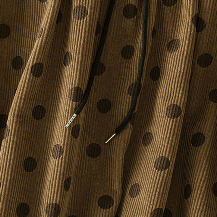 Winterlicher Cordrock für Damen mit Buddha Stones -Polka-Dot-Muster und Taschen - image 6