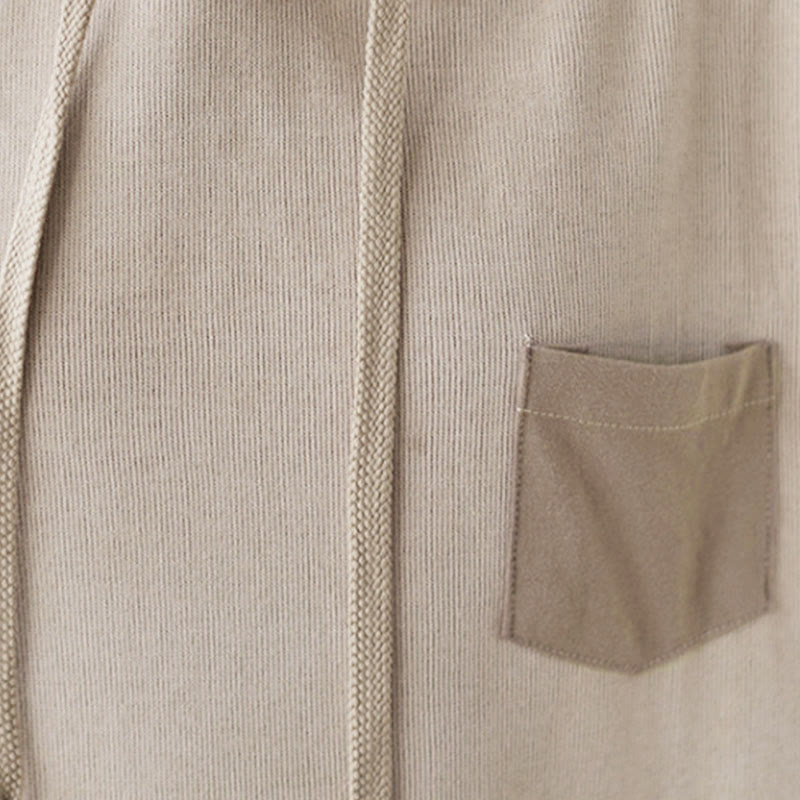 Buddha Stones Herbst Einfarbiger Baumwoll-Langarm-Hoodie mit dekorativer Tasche, Baumwolle, Damen - image 37