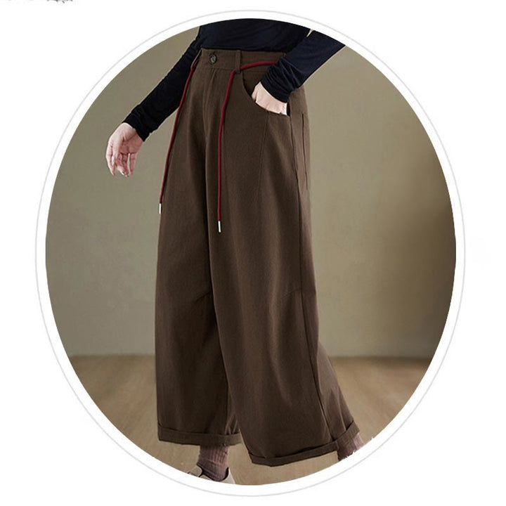 Buddha Stones Schlichte Baumwollhose für Damen, lässige Größe 7-8 mit Taschen - image 9