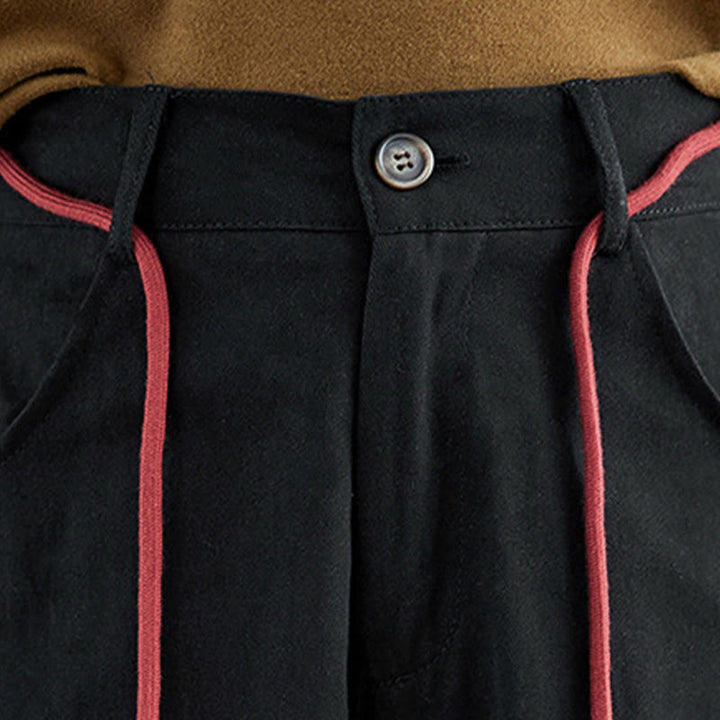 Buddha Stones Schlichte Baumwollhose für Damen, lässige Größe 7-8 mit Taschen - image 17