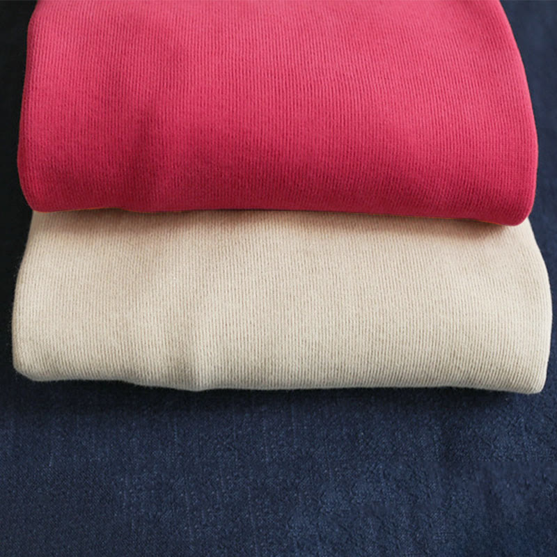 Buddha Stones Herbst-Hoodie für Damen, einfarbig, mit seitlichen Knöpfen, aus Baumwolle, langärmlig - image 16