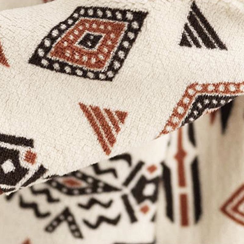 Buddha Stones ​​Herbst-Winter-Jacke aus Baumwolle mit geometrischen Mustern und Knöpfen, langen Ärmeln und langen Ärmeln – perfekt für Damen.  - image 10