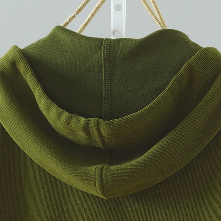 Damen-Strickjacke mit Buddha Stones, einfarbig, mit Knöpfen, Ziertasche und langen Ärmeln - image 7