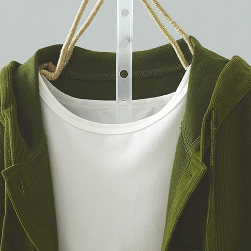 Damen-Strickjacke mit Buddha Stones, einfarbig, mit Knöpfen, Ziertasche und langen Ärmeln - image 6