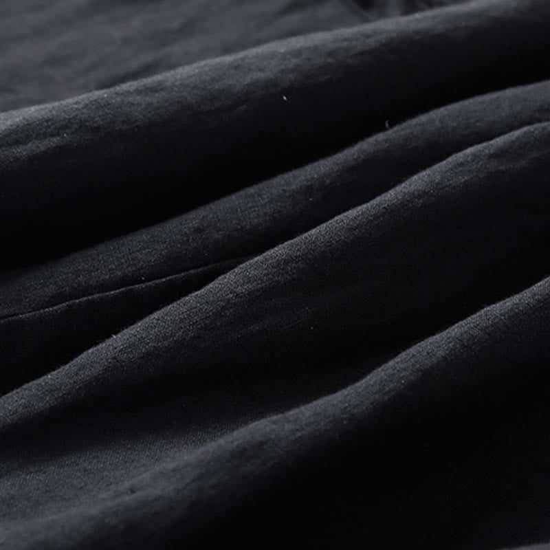 Buddha Stones Commute Damen-Haremshose aus Baumwolle, schlicht, mit Taschen - image 9