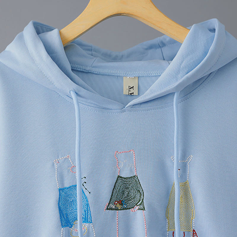 Buddha Stones ​​Herbststickerei Bär Langarm Damen-Hoodie - image 8