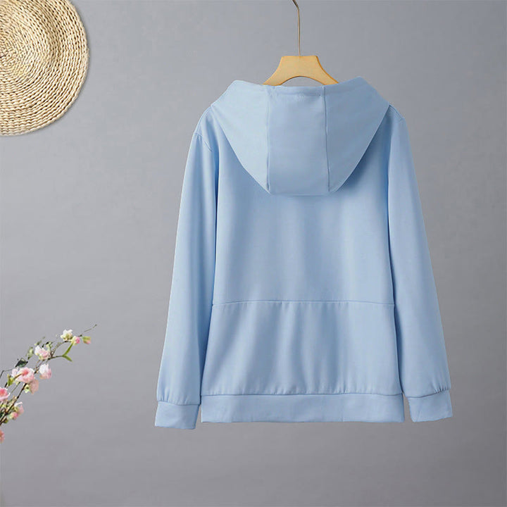 Buddha Stones ​​Herbststickerei Bär Langarm Damen-Hoodie - image 9