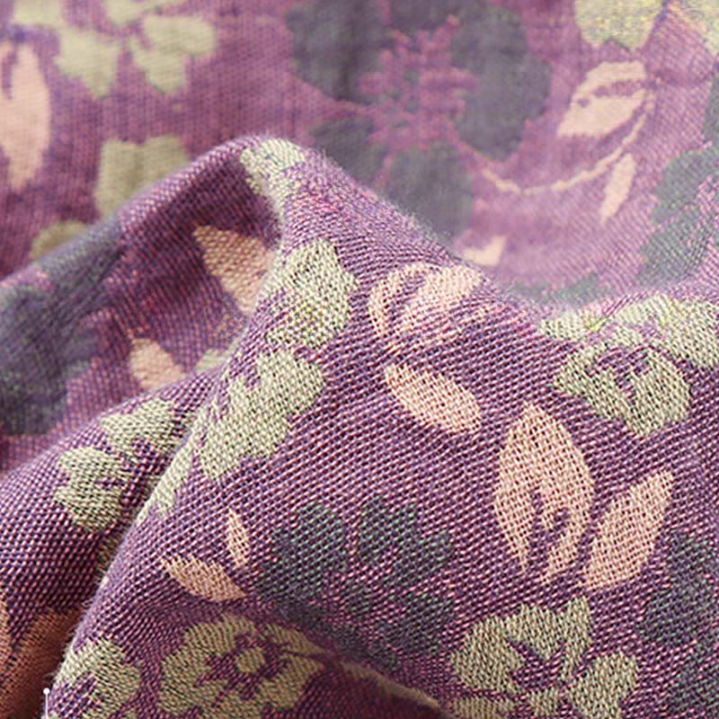 Buddha Stones 2-teiliges Pyjama-Set aus Baumwolle mit Blumenmuster, Froschknopfleiste, langen Ärmeln, Rundhalsausschnitt und Hemd sowie Hose.  - image 10