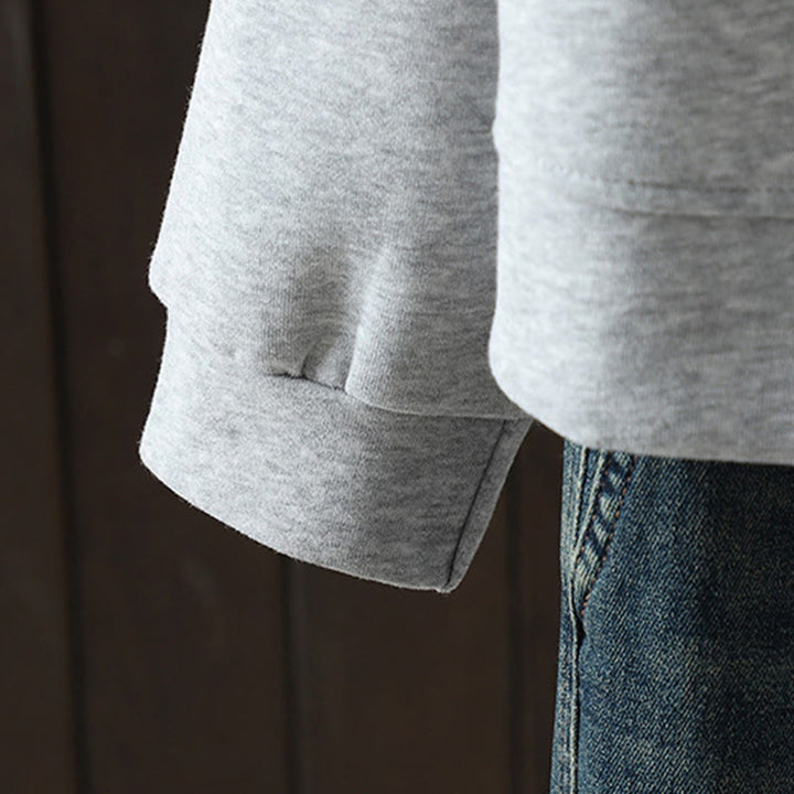 Buddha Stones Schlichte, einfarbige Damen-Baumwolljacke mit V-Ausschnitt und Knopfleiste, langärmlig - image 13