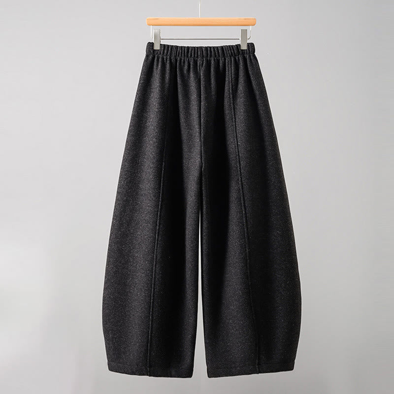 Buddha Stones Schlichte Baumwollhose für Damen mit Schnürung und Taschen - image 1