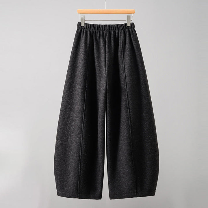 Buddha Stones Schlichte Baumwollhose für Damen mit Schnürung und Taschen - image 1