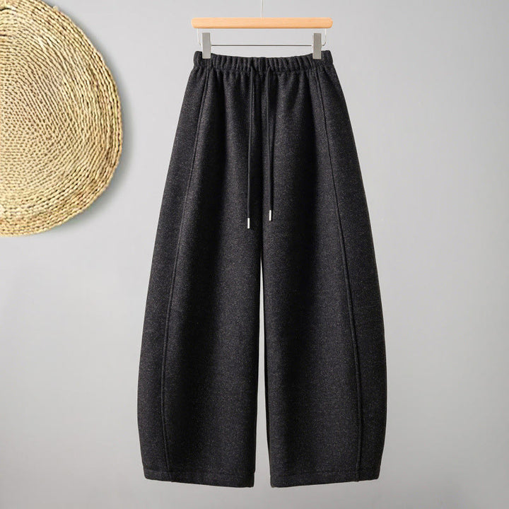 Buddha Stones Schlichte Baumwollhose für Damen mit Schnürung und Taschen - Schwarz - US8-10, UK/AU12-14, EU40-42 (2XL) - image 0