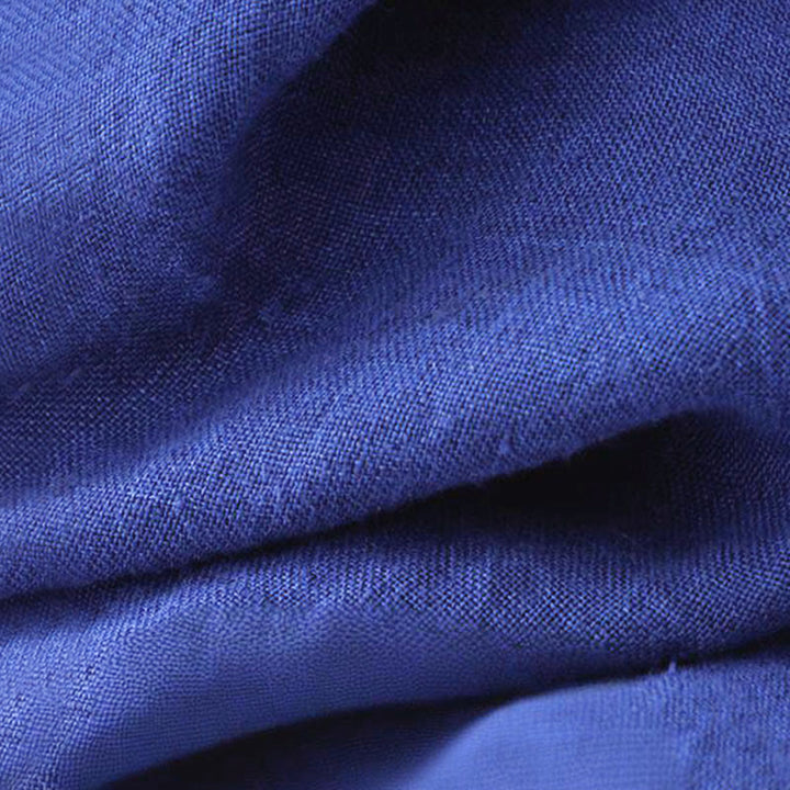Buddha Stones schlichtes, langärmeliges Baumwoll-Midikleid mit Taschen - image 10
