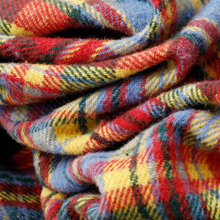 Buddha Stones Herbst/Winter Damen-Baumwollrock mit Karomuster und Taschen - image 6