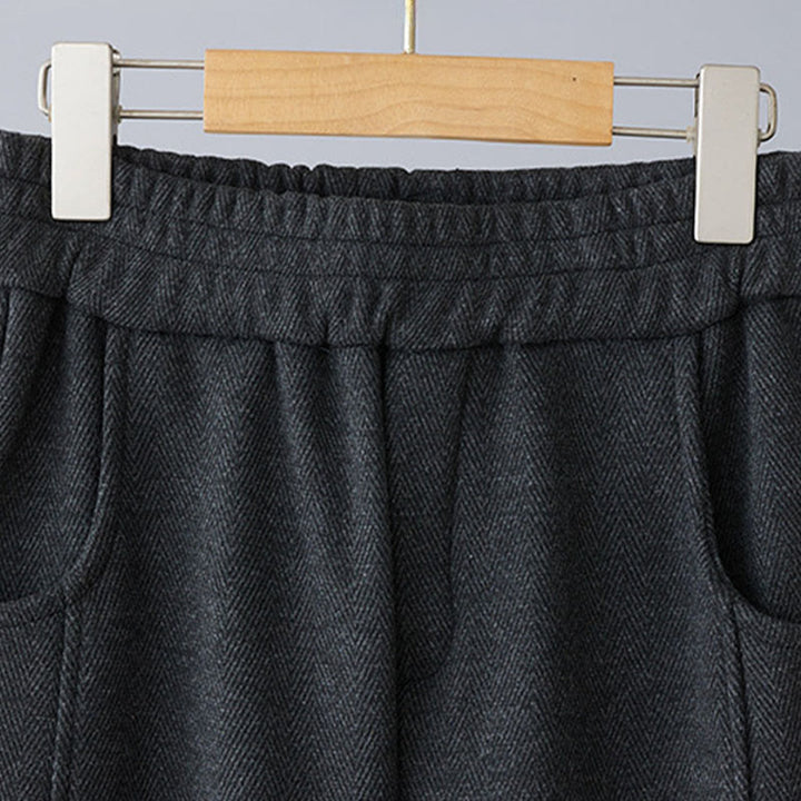 Buddha Stones Einfarbige, farblich abgesetzte, dicke Damen-Freizeithose aus Baumwolle mit Taschen - image 7