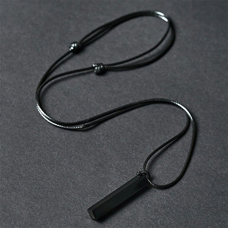 Buddha Stones, schwarzer Obsidian, blauer Sandstein, Transformations-Halskette mit Anhänger - image 1