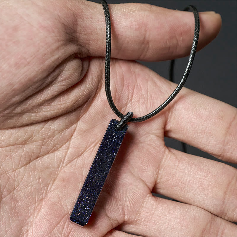 Buddha Stones, schwarzer Obsidian, blauer Sandstein, Transformations-Halskette mit Anhänger - image 9