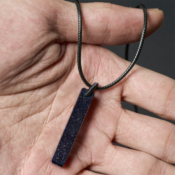 Buddha Stones, schwarzer Obsidian, blauer Sandstein, Transformations-Halskette mit Anhänger - image 9