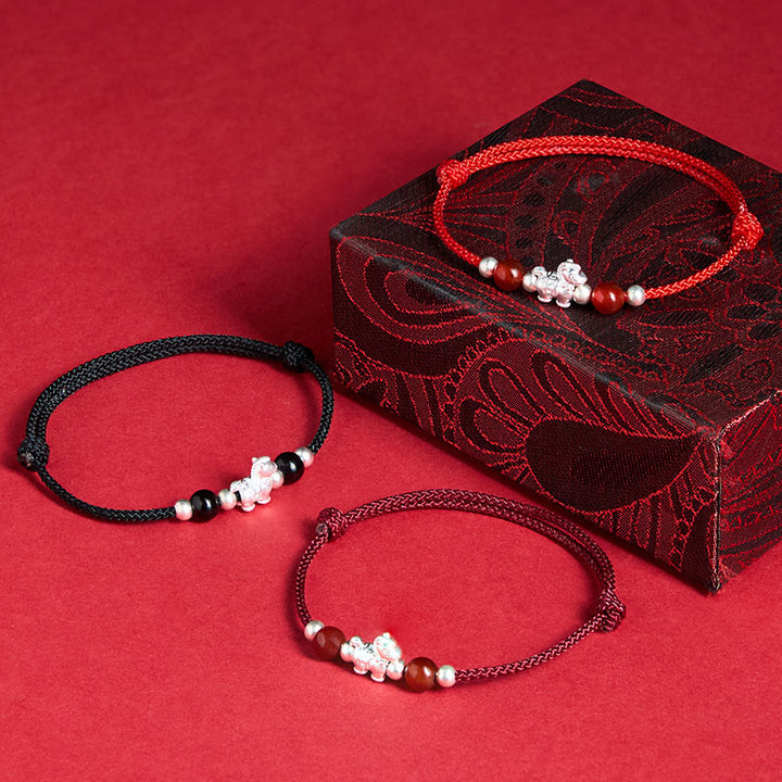 Buddha Stones ​​Armband aus 999er Sterlingsilber und rotem Achat – Jahr des Pferdes – Wohlstandssymbol - image 20