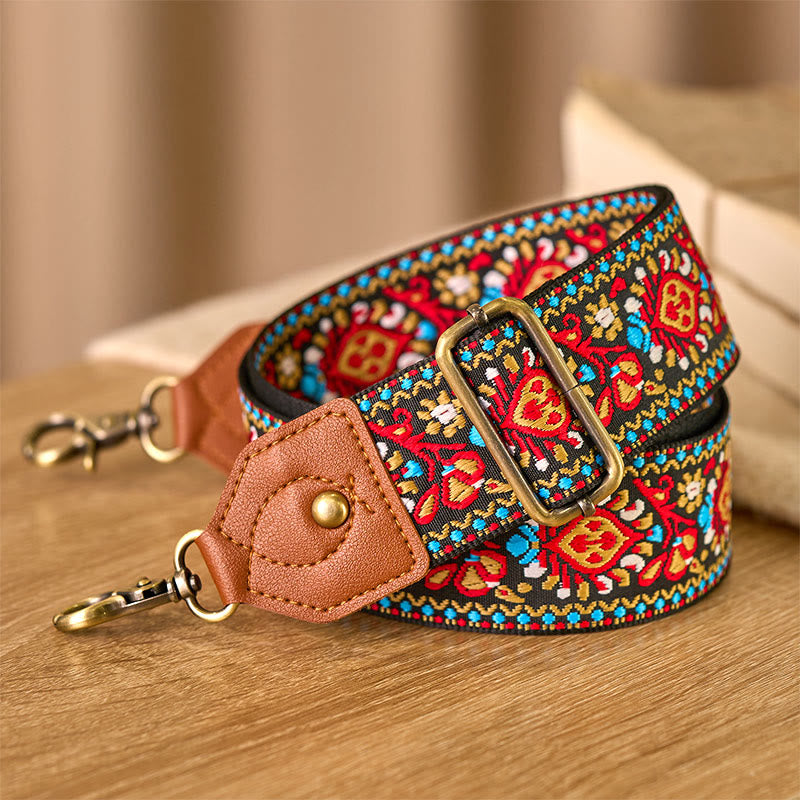 Buddha Stones Braun Schwarz Saflor Jacquard Verstellbare Handtaschen Umhängetasche Schultertasche - image 3
