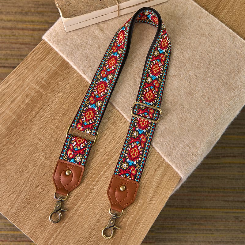 Buddha Stones Braun Schwarz Saflor Jacquard Verstellbare Handtaschen Umhängetasche Schultertasche - image 1