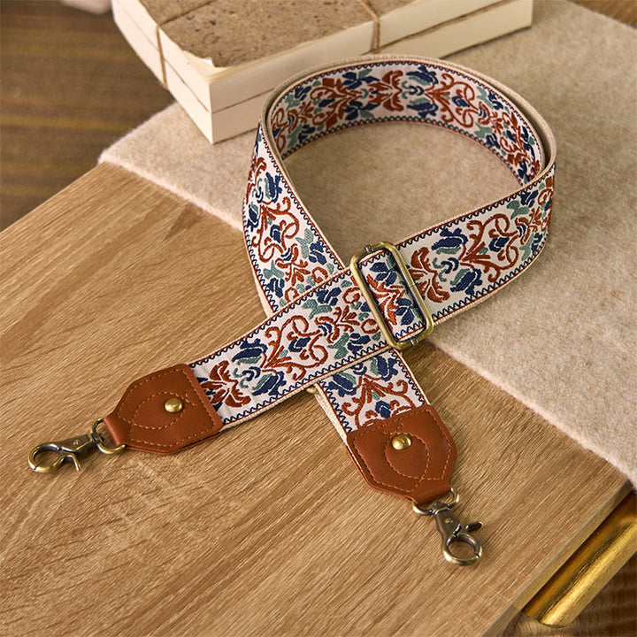 Buddha Stones, Blumen, geometrische Stickerei, verstellbare Handtaschen-, Umhängetaschen- und Schultergurte, Ersatz - Khaki - 80-140 cm * 5 cm - image 15