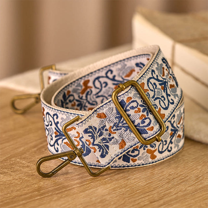 Buddha Stones, böhmische Blumen, geometrische Stickerei, verstellbare Handtaschen, Umhängetaschen, Schultertaschen, Ersatzriemen - image 2