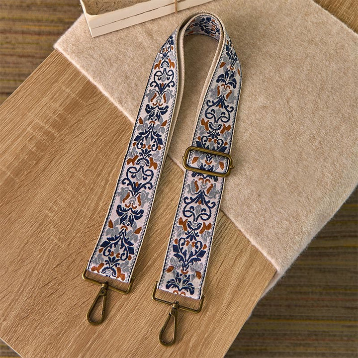 Buddha Stones, böhmische Blumen, geometrische Stickerei, verstellbare Handtaschen, Umhängetaschen, Schultertaschen, Ersatzriemen - image 1