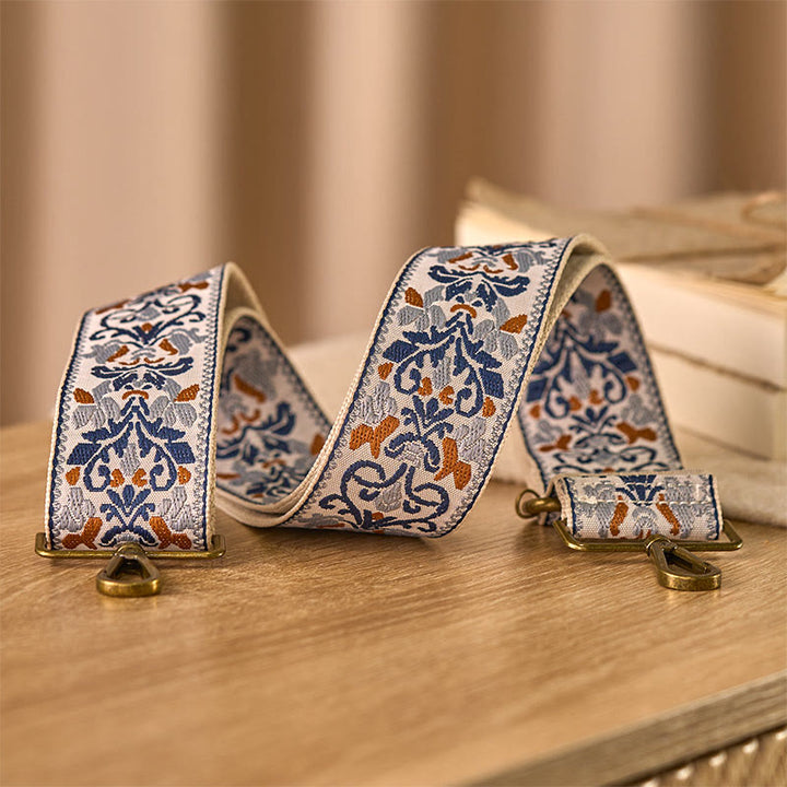 Buddha Stones, böhmische Blumen, geometrische Stickerei, verstellbare Handtaschen, Umhängetaschen, Schultertaschen, Ersatzriemen - image 3