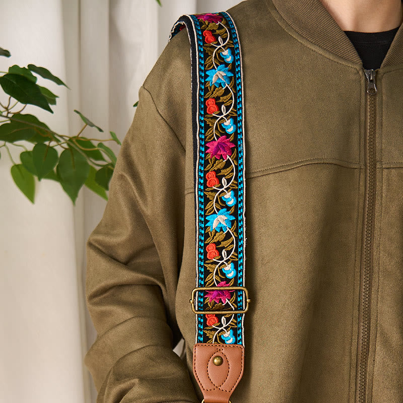 Buddha Stones, böhmische Blumenranken-Stickerei, geometrische Stickerei, verstellbare Handtaschen-, Umhängetaschen- und Schulterriemen, Ersatzriemen - image 6