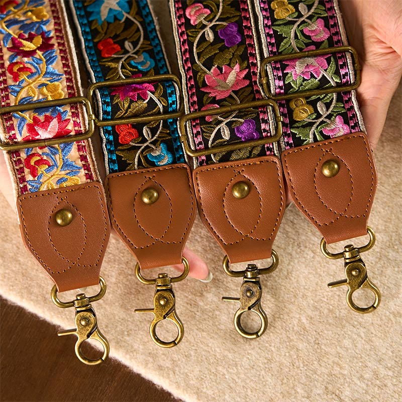 Buddha Stones, böhmische Blumenranken-Stickerei, geometrische Stickerei, verstellbare Handtaschen-, Umhängetaschen- und Schulterriemen, Ersatzriemen - image 29