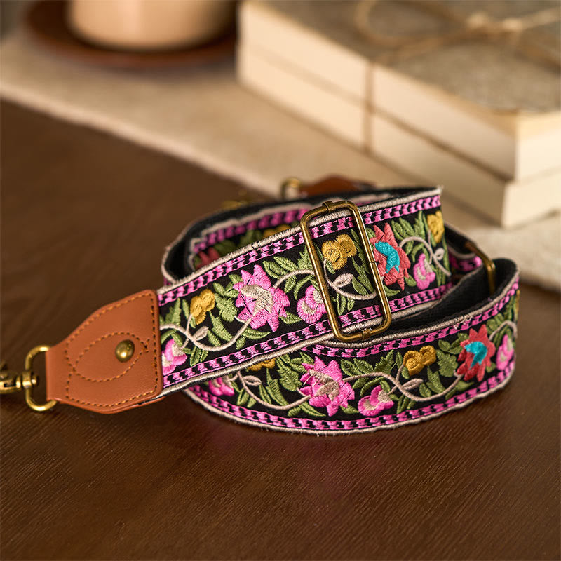 Buddha Stones, böhmische Blumenranken-Stickerei, geometrische Stickerei, verstellbare Handtaschen-, Umhängetaschen- und Schulterriemen, Ersatzriemen - image 20