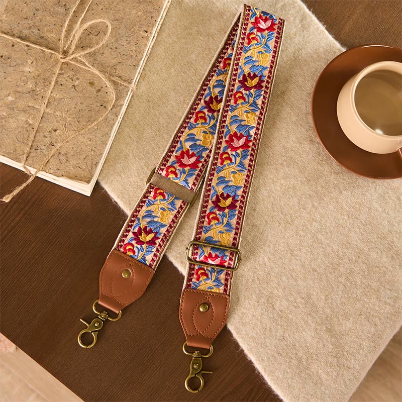 Buddha Stones, böhmische Blumenranken-Stickerei, geometrische Stickerei, verstellbare Handtaschen-, Umhängetaschen- und Schulterriemen, Ersatzriemen - image 9