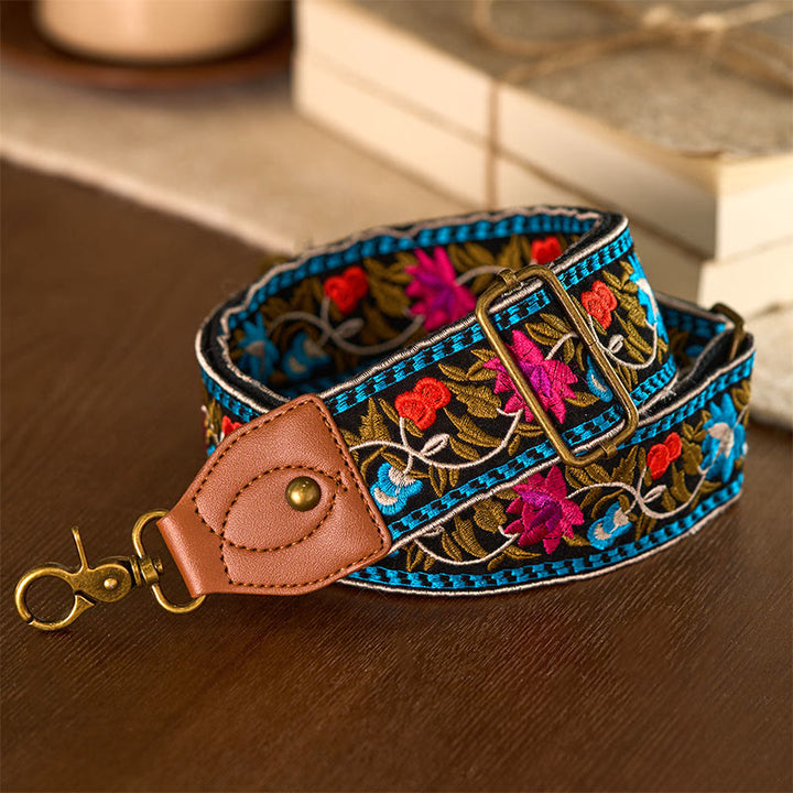 Buddha Stones, böhmische Blumenranken-Stickerei, geometrische Stickerei, verstellbare Handtaschen-, Umhängetaschen- und Schulterriemen, Ersatzriemen - image 2