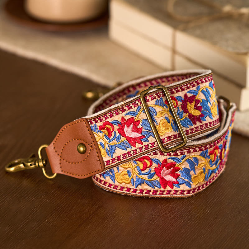 Buddha Stones, böhmische Blumenranken-Stickerei, geometrische Stickerei, verstellbare Handtaschen-, Umhängetaschen- und Schulterriemen, Ersatzriemen - image 10